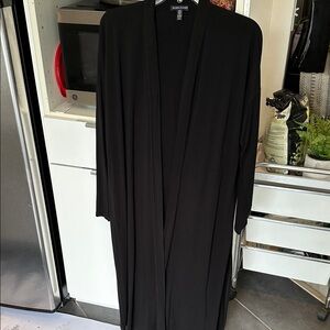 Eileen Fisher Black Open Draped Duster brand new $298 retail fits large too